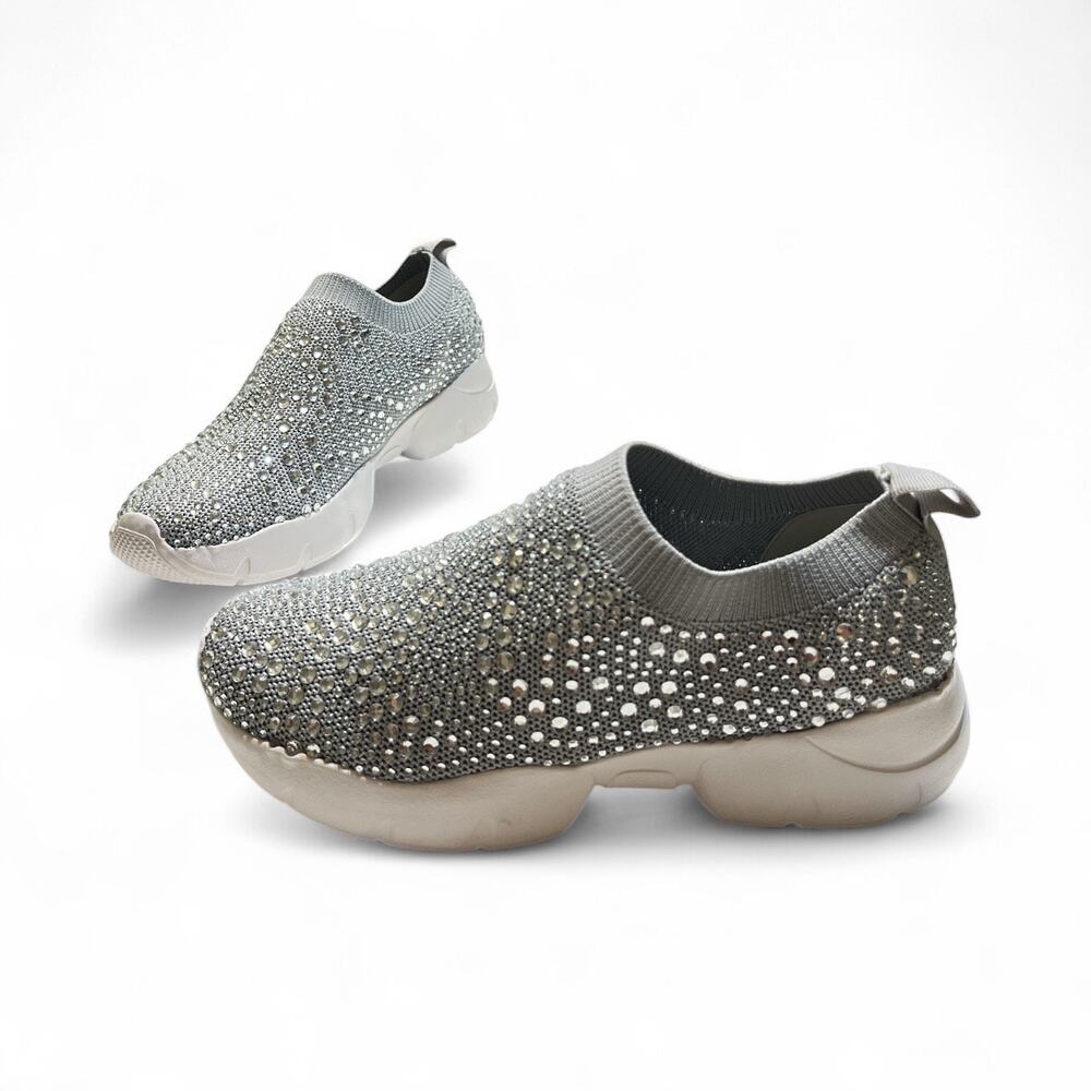 Lauren Lorraine Carry Crystal Sneakers Slip On Women's Size 7 - Picture 13 of 16